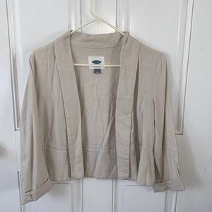 Beige material blazer